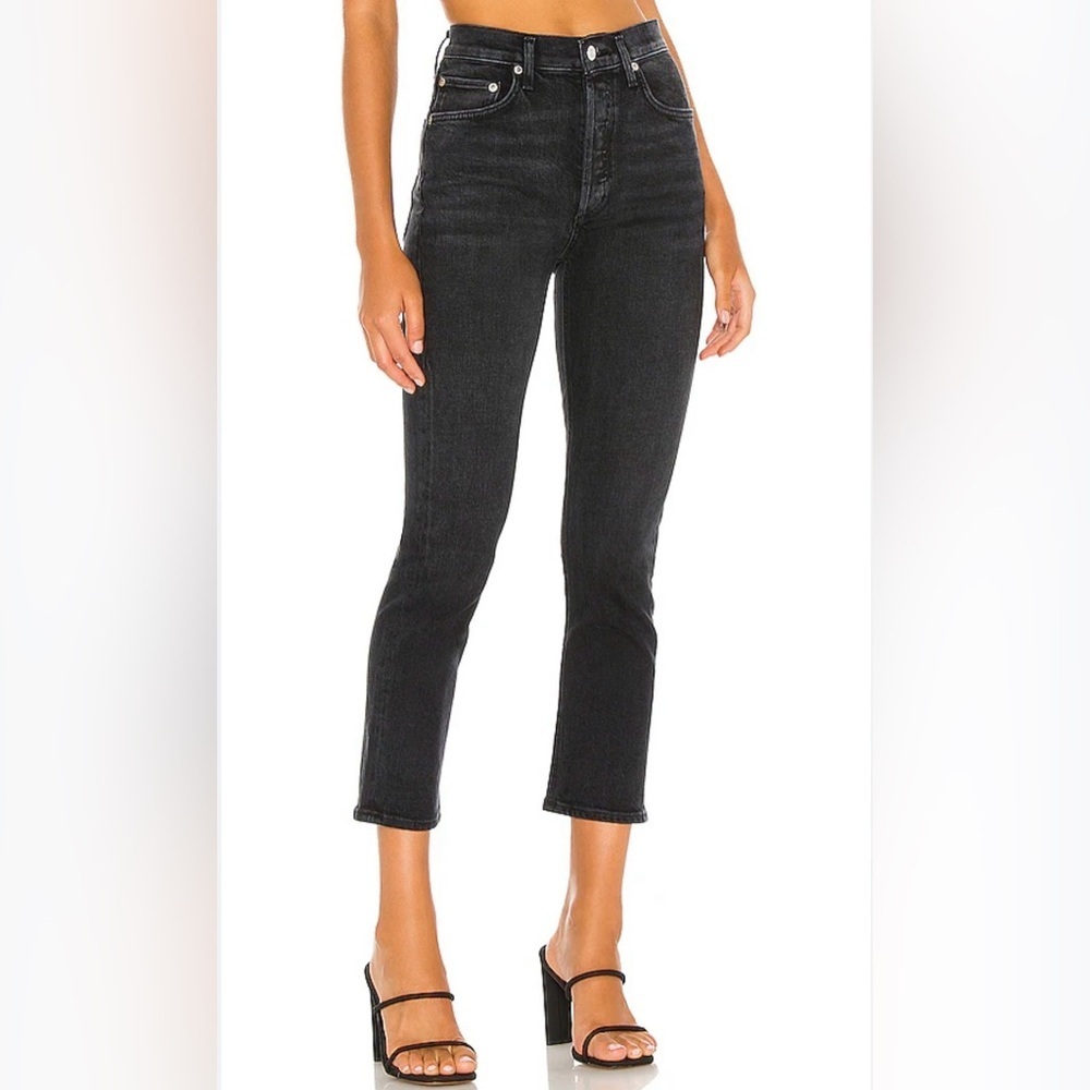 REVOLVE AGOLDE - Riley High Rise Straight Crop Jeans